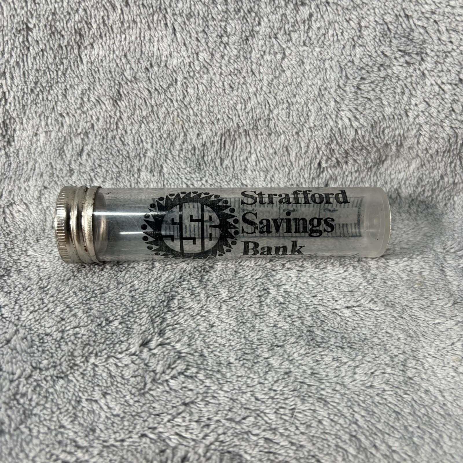 Vintage Dime Coin Bank Tube Strafford Savings Bank